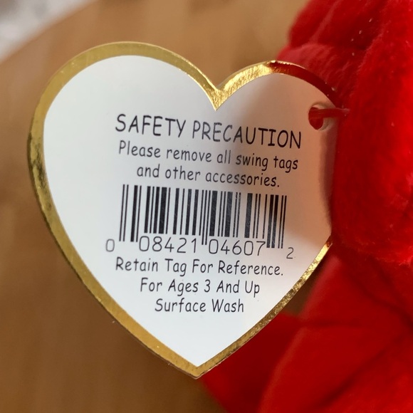 Ty (6) Vintage “Retired”Red (Pierre) Bear with Maple Leaf - Picture 4 of 9